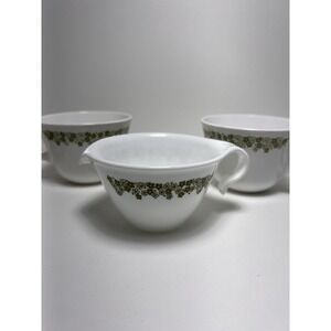 3/$25 SALE! Spring Blossom Crazy Daisy Creamer With 4 Mugs Vintage Corelle Green